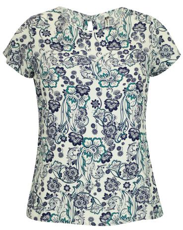 blusa feminina viscose estampada