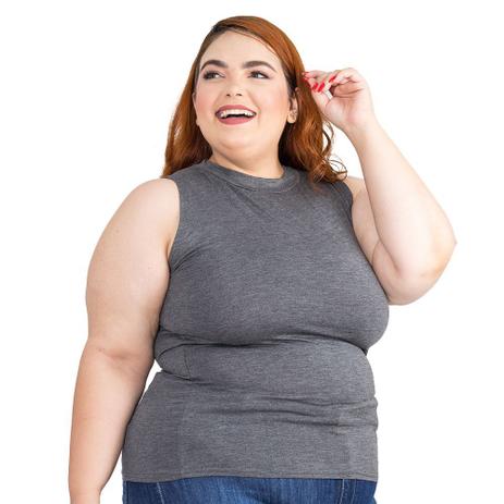 blusa regata plus size