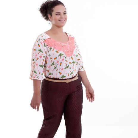 blusa plus size rosa