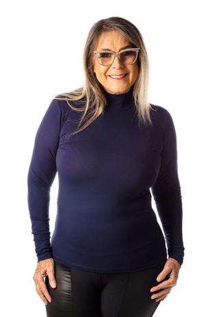 blusa segunda pele gola alta