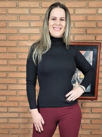 blusa segunda pele gola alta