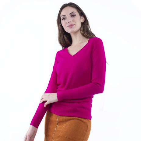 blusa decote v em trico