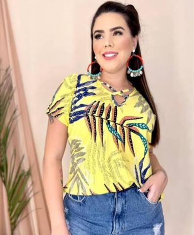 blusa estampada viscose