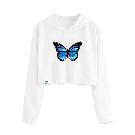 butterfly moletom com capuzs for girls