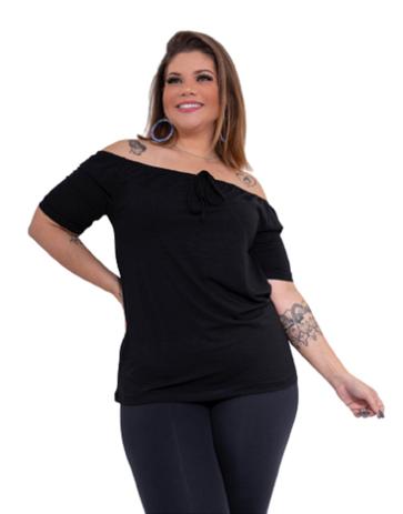 blusa ciganinha ombro a ombro plus size