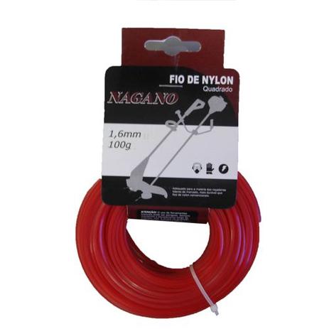 Bobina de Fio de nylon quadrado 1,6 mm 100 gramas - para roçadeira - Nagano Menor preço em Bobina de Fio de nylon quadrado 1,6 mm 100 gramas - para roçadeira - Nagano