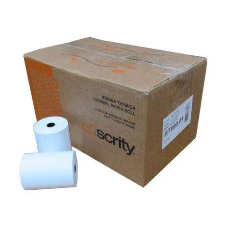 Bobina Térmica branca 80mm x 40 metros Scrity 30 unidades Menor preço em Bobina Térmica branca 80mm x 40 metros Scrity 30 unidades