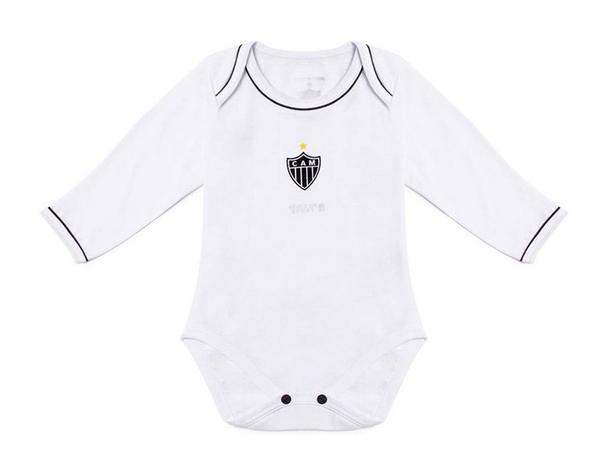 Body Atlético MG Manga Longa Branco Oficial - Revedor Menor preço em Body Atlético MG Manga Longa Branco Oficial - Revedor