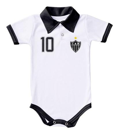 Body Atlético MG Polo Branco Torcida Baby Menor preço em Body Atlético MG Polo Branco Torcida Baby