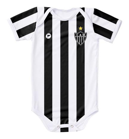 Body Atlético MG Proteção UV Listrado Oficial - Torcida baby Menor preço em Body Atlético MG Proteção UV Listrado Oficial - Torcida baby