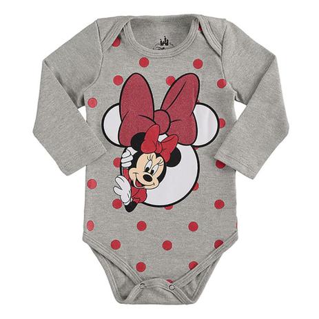 Body Bebe Disney Minnie Mouse Manga Longa Suedine Masculino Body Para Bebes Magazine Luiza