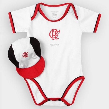 Body Bebê Flamengo com Boné Oficial - Revedor Menor preço em Body Bebê Flamengo com Boné Oficial - Revedor