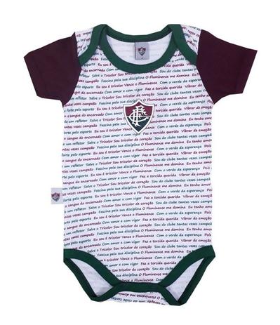 Body Bebê Fluminense Hino Oficial - Revedor Menor preço em Body Bebê Fluminense Hino Oficial - Revedor