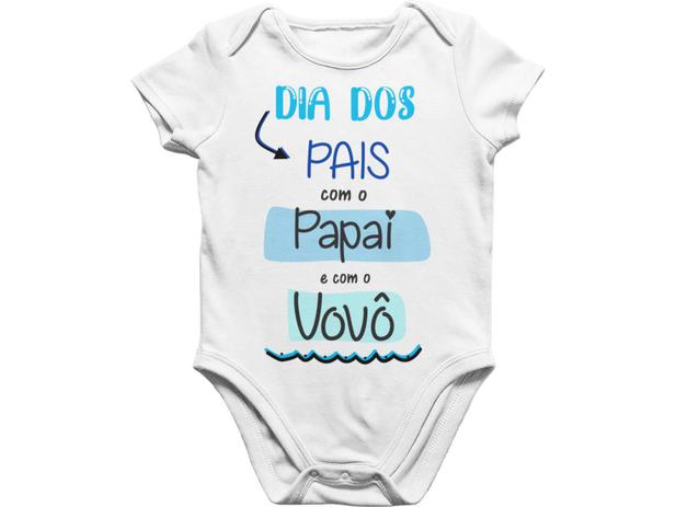 Body Bebe Frases Meu Primeiro Dia Dos Pais Com Meu Papai Branca Del France Moda Infantil Magazine Luiza