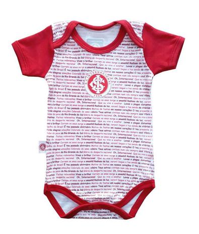 Body Bebê Internacional Hino Oficial - Revedor Menor preço em Body Bebê Internacional Hino Oficial - Revedor