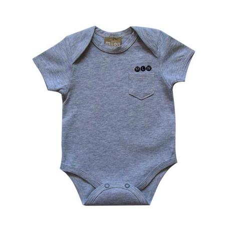 body bebê menino manga curta gola envelope milon bordado Menor preço em body bebê menino manga curta gola envelope milon bordado