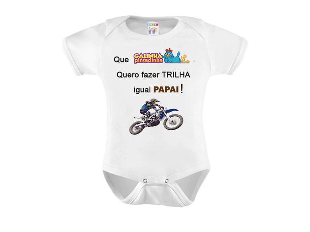 Body Bebe Personalizado Quero Trilha Igual Papai 0 A 12 Meses Doremi Bebe Body Para Bebes Magazine Luiza
