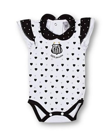 Body Bebê Santos Corações Pólo Oficial - Revedor Menor preço em Body Bebê Santos Corações Pólo Oficial - Revedor