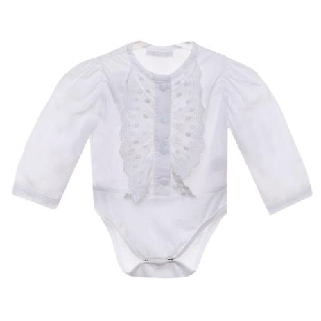 Body Camisa Feminino com Renda - Bibe Menor preço em Body Camisa Feminino com Renda - Bibe