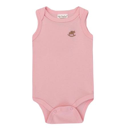 Body Cavado Feminino Bebê Suedine Rosa - Up baby Menor preço em Body Cavado Feminino Bebê Suedine Rosa - Up baby