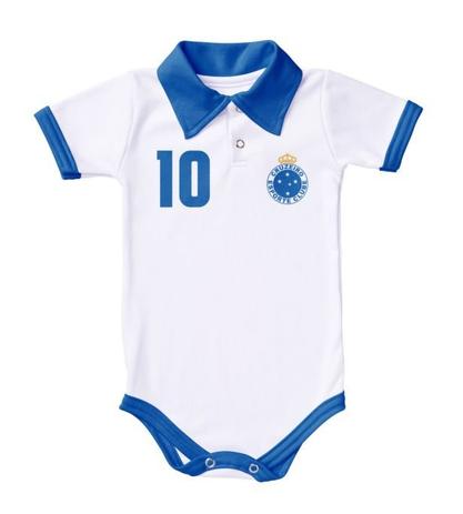 Body Cruzeiro Polo Branco Torcida Baby Menor preço em Body Cruzeiro Polo Branco Torcida Baby