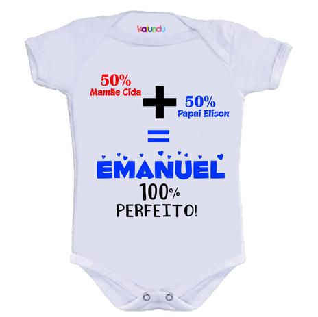 Body Divertido - 50% Papai Mamãe - Kalundu Kids Menor preço em Body Divertido - 50% Papai Mamãe - Kalundu Kids