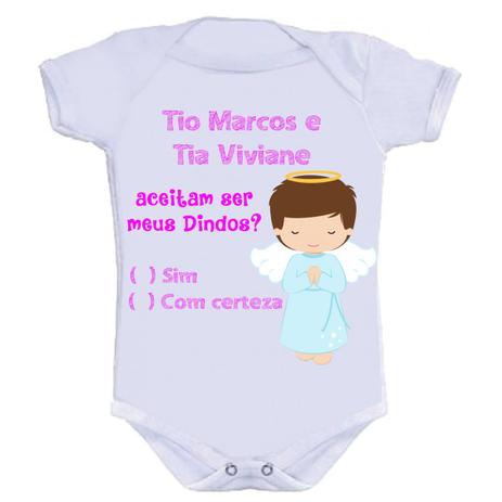 Body Divertido - Convite Padrinhos F - Kalundu kids Menor preço em Body Divertido - Convite Padrinhos F - Kalundu kids