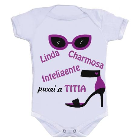 Body Divertido - Linda Charmosa... Titia - Kalundu kids Menor preço em Body Divertido - Linda Charmosa... Titia - Kalundu kids