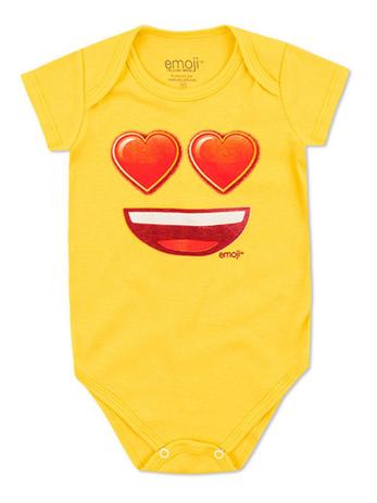 Body Divertido Marlan Curta Emoji Smile Amarelo Menor preço em Body Divertido Marlan Curta Emoji Smile Amarelo