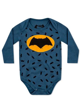 Body Divertido Marlan Longa Batman Cinza Menor preço em Body Divertido Marlan Longa Batman Cinza