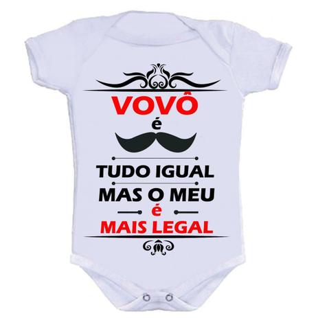 Body Divertido - Vovô Tudo Igual - Kalundu Kids Menor preço em Body Divertido - Vovô Tudo Igual - Kalundu Kids