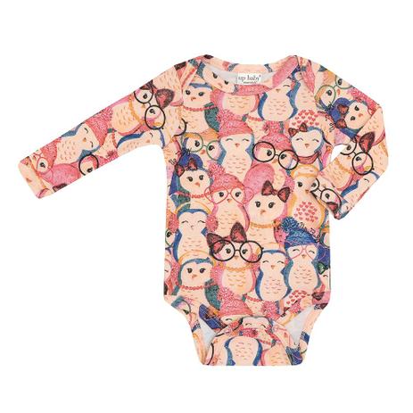 Body Feminino Bebê Suedine Estampa Pinguim - Up baby Menor preço em Body Feminino Bebê Suedine Estampa Pinguim - Up baby