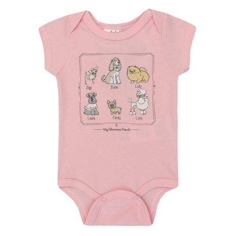 Body Feminino Bebê Suedine Manga Curta Friends - Up baby Menor preço em Body Feminino Bebê Suedine Manga Curta Friends - Up baby