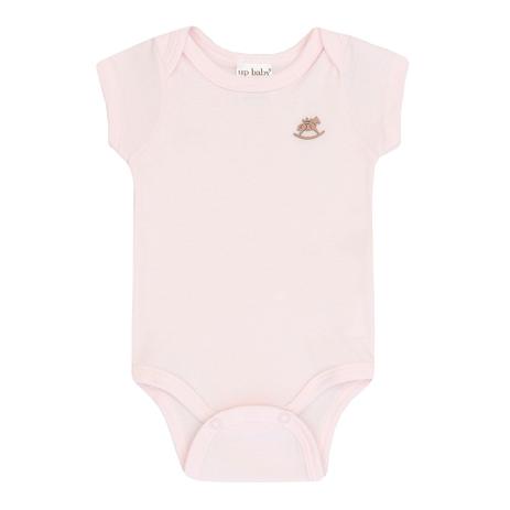 Body Feminino Bebê Up Baby Manga Curta Rosa Menor preço em Body Feminino Bebê Up Baby Manga Curta Rosa