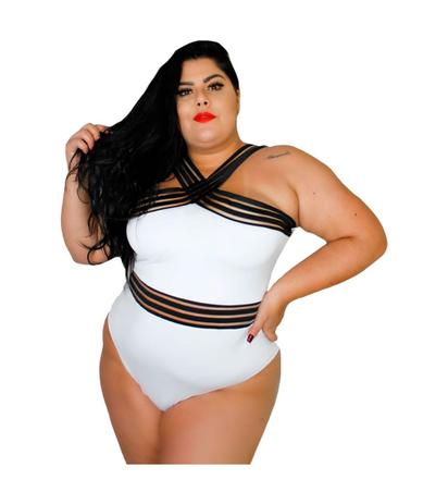 Body Feminino Maiô Plus Size Cruzado Verão Lançamento - Plus Mesmo E Daí