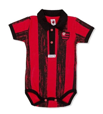 Body Flamengo Pólo Listras Revedor Menor preço em Body Flamengo Pólo Listras Revedor