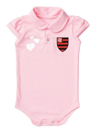 Body Flamengo Polo Rosa Torcida Baby Menor preço em Body Flamengo Polo Rosa Torcida Baby