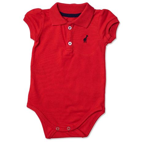 Body Infantil Gola Polo 6-9 Meses Vermelho - Toffee Menor preço em Body Infantil Gola Polo 6-9 Meses Vermelho - Toffee