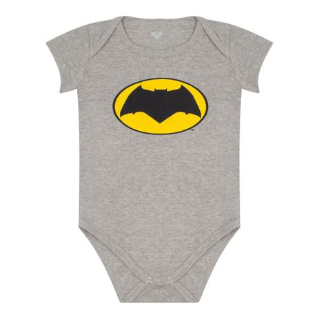 Body Infantil Masculino Logo Batman Cinza - Marlan Menor preço em Body Infantil Masculino Logo Batman Cinza - Marlan