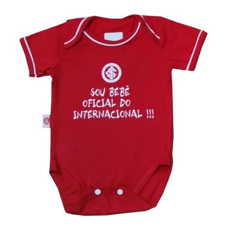 Body Internacional ”Bebê Oficial” Vermelho Revedor Menor preço em Body Internacional ”Bebê Oficial” Vermelho Revedor