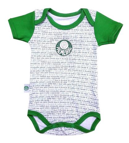Body Palmeiras Hino Manga Curta Oficial - Revedor Menor preço em Body Palmeiras Hino Manga Curta Oficial - Revedor