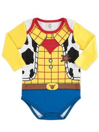 Body para bebê Marlan Fantasia Manga Longa Woody Menor preço em Body para bebê Marlan Fantasia Manga Longa Woody