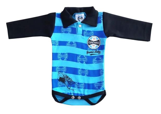 Body Polo Grêmio Manga Longa Oficial - Bebê brasileiro Menor preço em Body Polo Grêmio Manga Longa Oficial - Bebê brasileiro