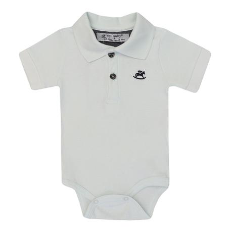 Body Polo Masculino Bebê Manga Curta Suedine Azul - Up baby Menor preço em Body Polo Masculino Bebê Manga Curta Suedine Azul - Up baby