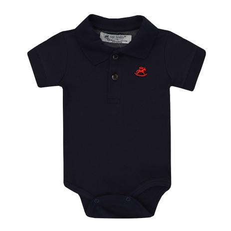Body Polo Masculino Bebê Manga Curta Suedine Marinho - Up baby Menor preço em Body Polo Masculino Bebê Manga Curta Suedine Marinho - Up baby