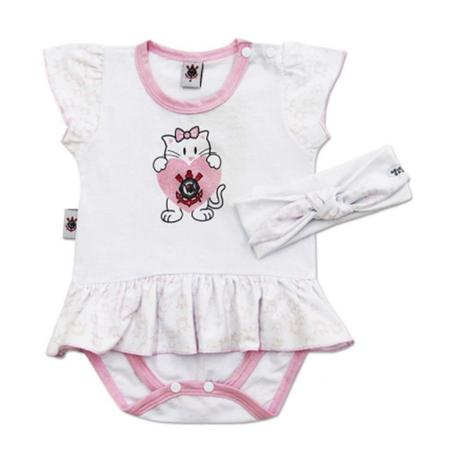 Body Saia Corinthians Gatinha Rosa Com Lacinho Oficial - Revedor Menor preço em Body Saia Corinthians Gatinha Rosa Com Lacinho Oficial - Revedor