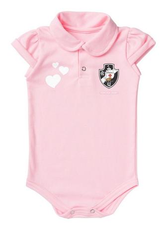 Body Vasco Polo Rosa Torcida Baby Menor preço em Body Vasco Polo Rosa Torcida Baby