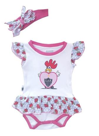 Body Vestido Atlético MG Mascote Com Laço Oficial - Revedor Menor preço em Body Vestido Atlético MG Mascote Com Laço Oficial - Revedor