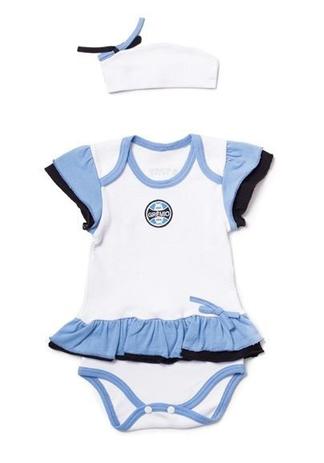 Body Vestido Bebê Grêmio com Tiara Oficial - Revedor Menor preço em Body Vestido Bebê Grêmio com Tiara Oficial - Revedor