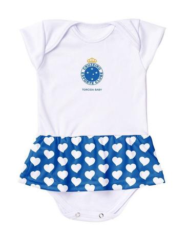 Body Vestido Cruzeiro Corações Torcida Baby Menor preço em Body Vestido Cruzeiro Corações Torcida Baby